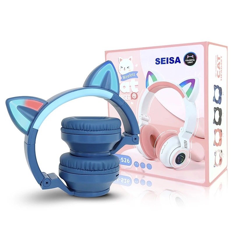 Auriculares Bluetooth Con Orejas Led Seisa EJ-S26
