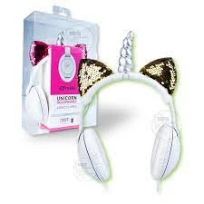 Auriculares con Orejitas y Unicornio Acolchados Y Vincha con Peluche NOGA OFERTA