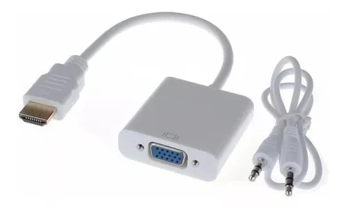 Conversor Hdmi A Vga + 3.5Mm Audio Activo Apto Ps4 Xbox Ps3
