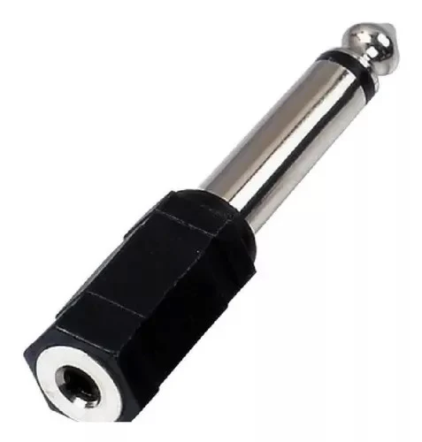 adaptador Mini Plug 3.5 Jack Hembra A Plug 6.5 Macho Mono DITRON AD12