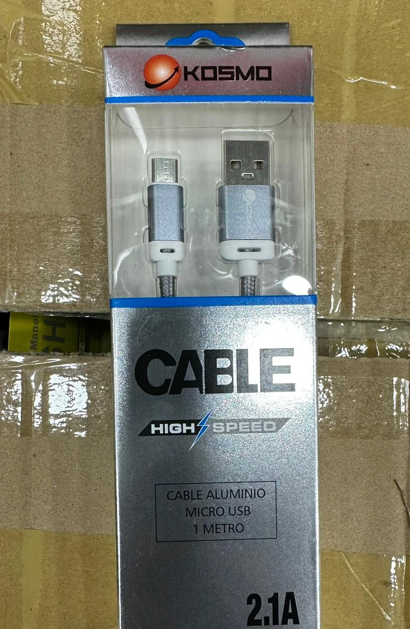 cable mallado high speed carga y data 2.1A 1mts KOSMO