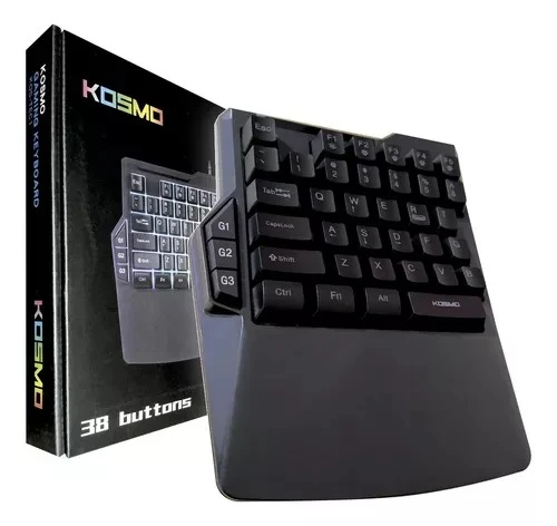 teclado con LUZ RGB-38 kosmo TECLAS-PESO 428 gr-MEDIDAS:210*177*40 mm- LUZ RGB-CABLE: 1,8m KOSMO teclado