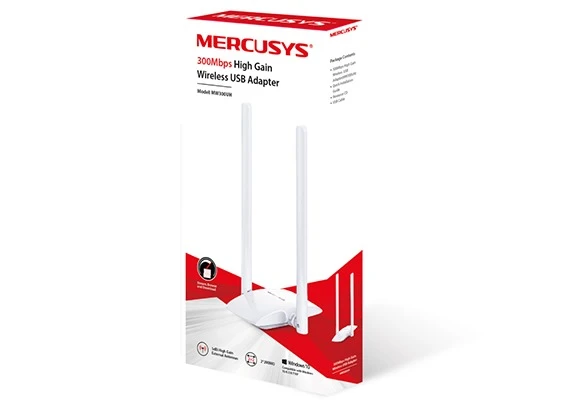 MW300UH Nano P.RedW USB Mercusys 300Mbps 2 Antenas (9602)