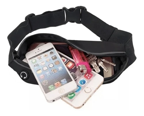 Riñonera Running Deportes Doble Expandible Celular Auricular