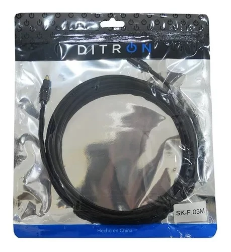 Cable Coaxial Digital Óptico Toslink 1 Metros Ditron SK.FI.OP.1M