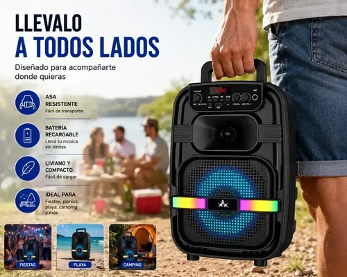 PARLANTE 8 PULGADAS CON MIC RS-8103 royal