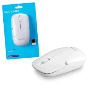 Mouse sem fio Multilaser MO286/289 branco/ROJO