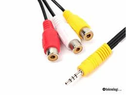 3.5mm a 3 RCA Video Componente AV Adaptador 1mts B00251 MEGALITE