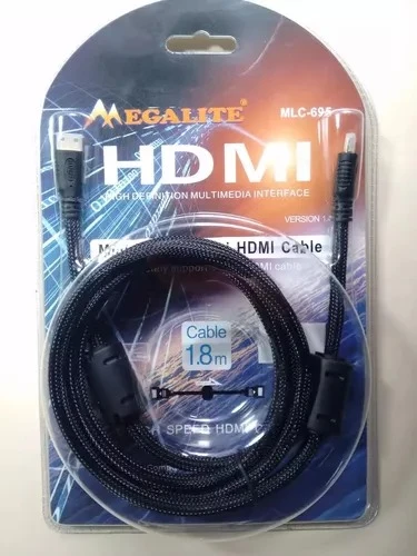 Cable Mini Hdmi 1.8 Mts con filtro high speed Megalite Mlc695