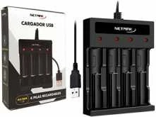 CARGADOR DE PILAS NETMAK NM-CH5 AA AAA 1.2V 4