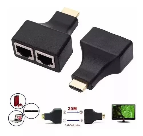 Extensor Netmak Nm-c56 X2 Hdmi 30mts Por Cable Utp 1080p