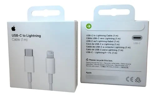 Cable mallado iPhone Tipo-C a Lightning Con Logo en Caja 1 mt foxconn