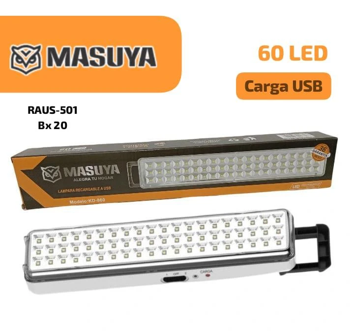 luz emergencia 60led con usb