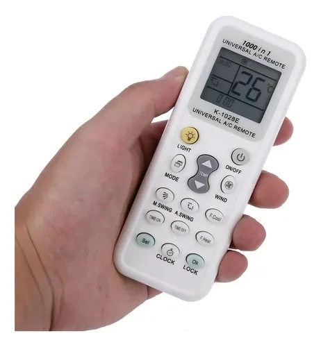Control Remoto Universal E-128 Aire Acondicionado Led K-1028e 1pz color blanco