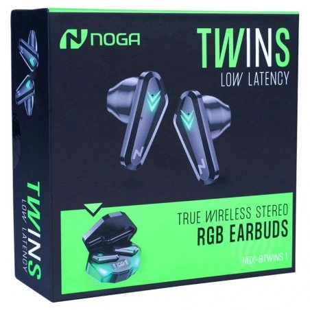 AURICULAR BLUETOOTH GAMING LOW LATENCY NOGA NGX-BTWINS1 BLACK