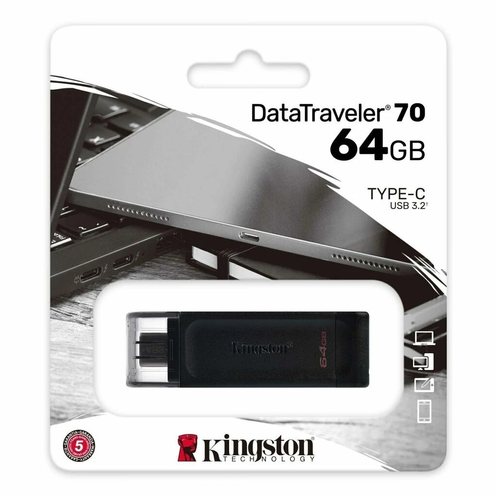 PEN DRIVE 64GB KINGSTON DT70 USB-C ORIGINAL