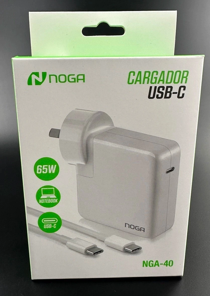 Cargador Universal Usb-c A C MAC Notebook 65w Noga Nga-40