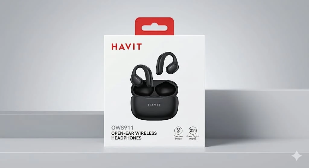 Auriculares Inalambricos Bluetooth Deportivo Conduccion De Aire Havit OWS911 Negro