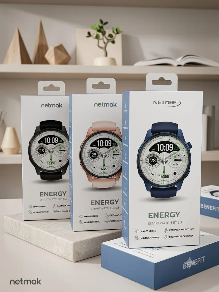 RELOJ SMARTWATCH NETMAK NM-ENERGY AMOLED BT 5.3