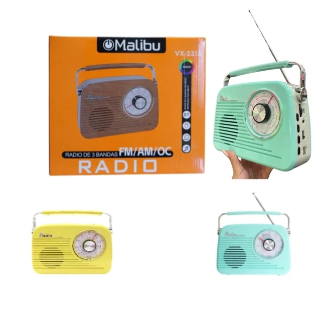 radioparlante vintage malibu vx2315 3bandas.fm/am/oc/bt/pen/sd