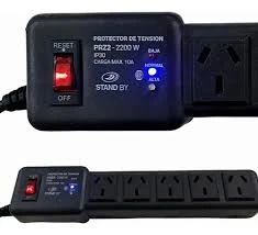 Protector De Tensión Standby Prz2 Zapatilla 5 Tomas - 2200 W Negro