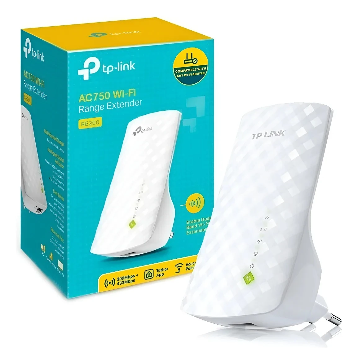 Expansor Wifi Tp-link Re200 Ac Dualband 750mbps 2.4/5ghz