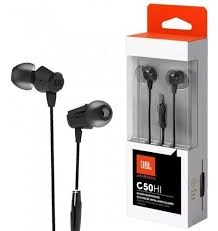 Auriculares Jbl C50hi In-ear Headphones Color Black original