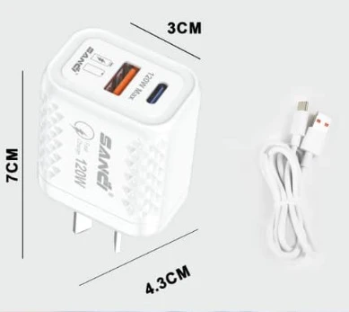 Cargador PD 120W MAX CON CABLE TYPE C SANCI [lidimi]SC-T937T/AC