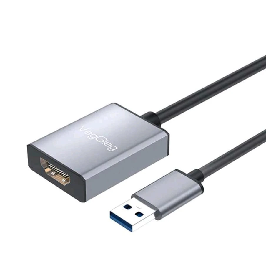 Adaptador de pantalla inalámbrico VegGieg USB2.0 a HDTV, 1080P HD, para espejo de pantalla de portátil a monitor, TV o proyector, plug and play