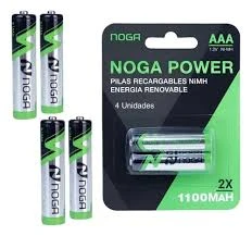 Pila Noga Power Recargable Aaa 1100 Mah 2*