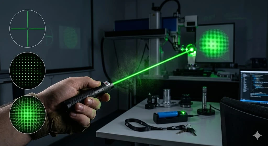 Puntero Laser Verde Recargable 3 Modos De Luz Alto Alcance