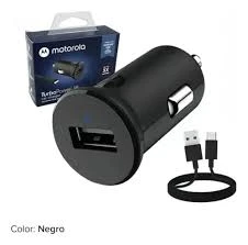 Cargador Motorola turbo powerP/Auto 18w A2c Negro (94SJV100-C) ORIGINAL
