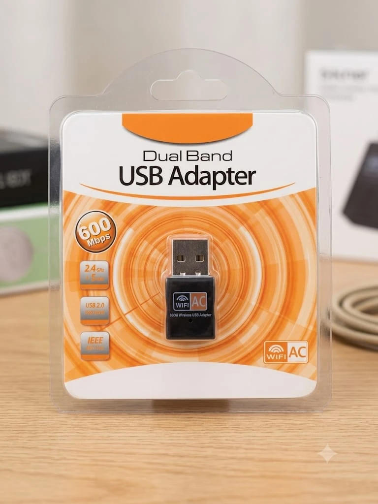 placa de wifi 600mbps dual band+bluetooth 5.0 a usb nano