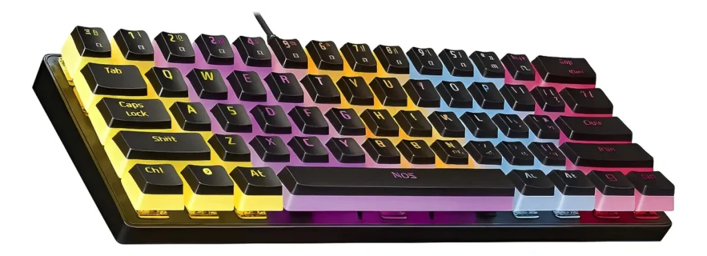 Teclado Mecánico Gamer 60% RGB Antighosting Switch Rojo Español GTC KGG-013