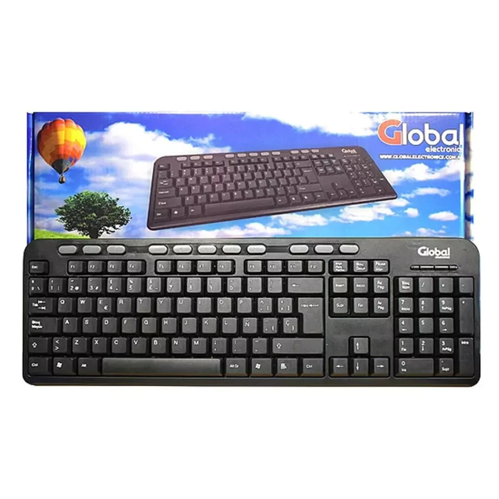 Teclado con Cable USB - Global K227bkmediausb