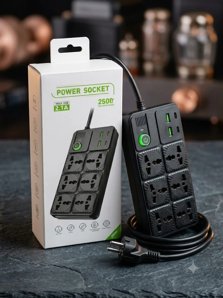 zapatilla J08U 6 tomas.2*usb+2*usb type c 2.1a
